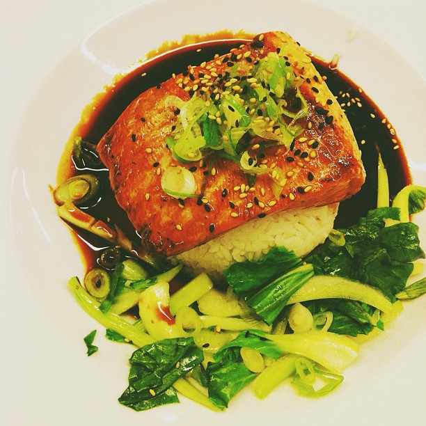 Salmon teriyaki